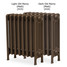 CI-CLA485-15-16 - Classic 4 Column Cast Iron Radiator H485mm x W974mm CI-CLA485-15-16 - Classic 4 Column Cast Iron Radiator H485mm x W974mm